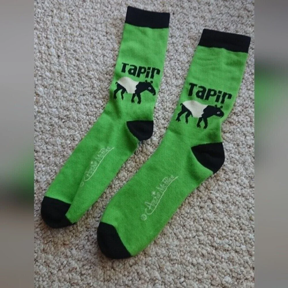 Archie McPhee green Tapir Socks